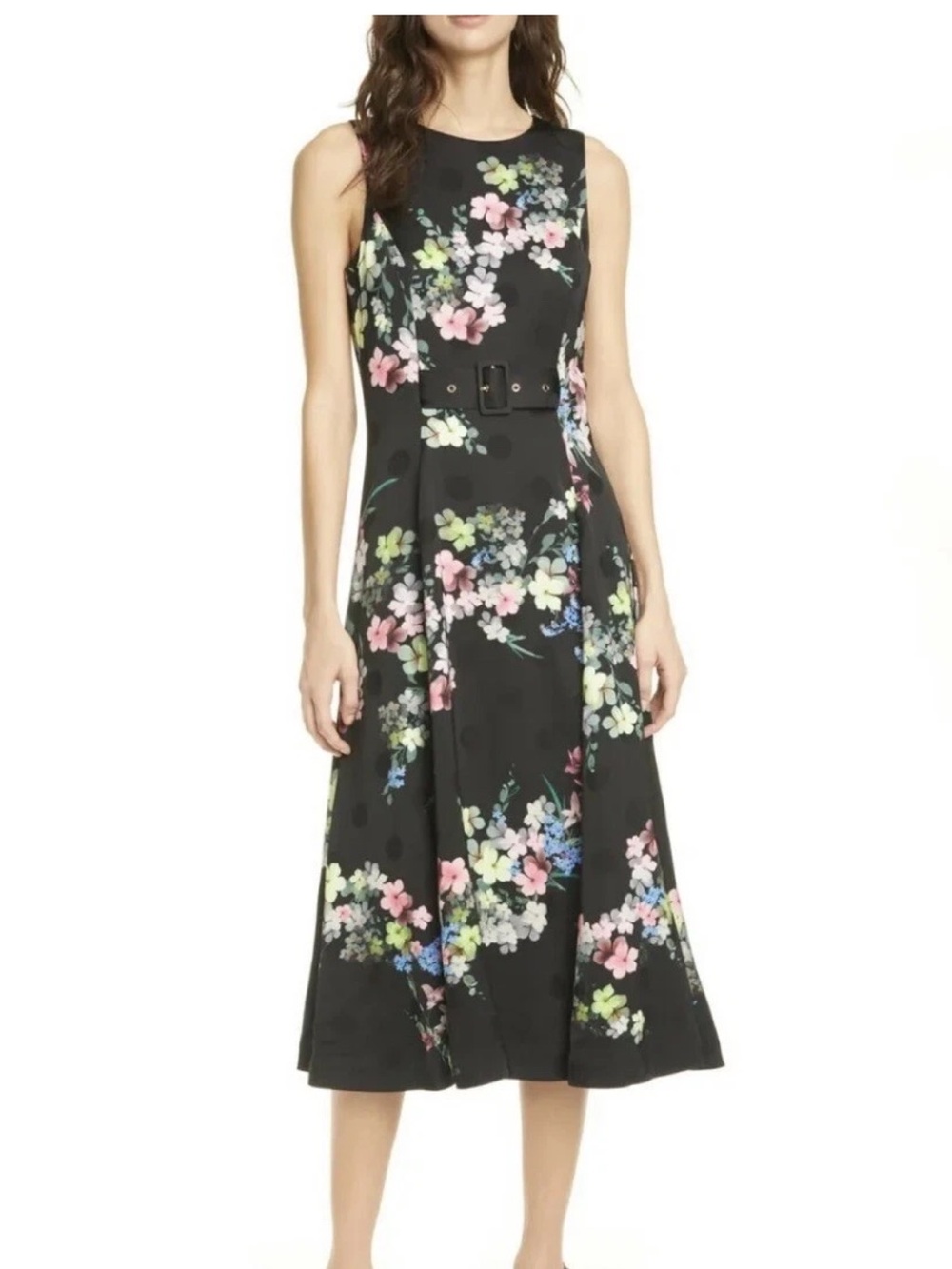 Ted baker $395 Camylle pergola midi belted dress size Ted baker 2 or US 4-6